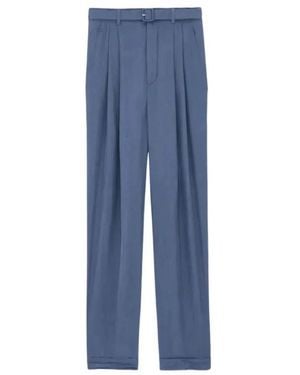Saint Laurent Straight Trousers - Blue