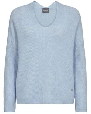 Mos Mosh V-Neck Knitwear - Blue