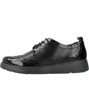 Geox Stilvolle lace-up stiefel für frauen - Schwarz