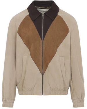 Valentino Leather Jackets - Marrón