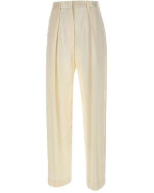 Victoria Beckham Tapered Trousers - Natural