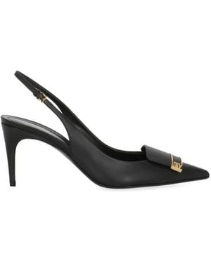 Sergio Rossi Schoenen ,Zwart ,Leer Sr Evolv Slingback