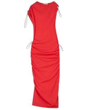 Coperni Kleedjes ,Rood ,Asymmetrische Maxi Jurk