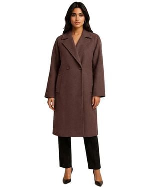 Imperial Double-Breasted Coats - Brown