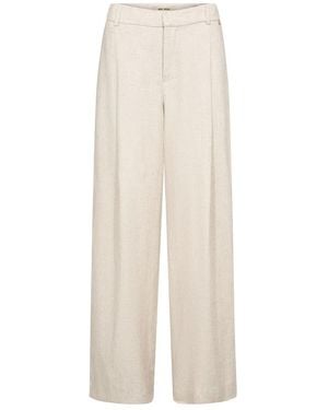 Mos Mosh Wide Trousers - Natural