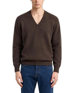 FILIPPO DE LAURENTIIS V-Neck Knitwear - Negro