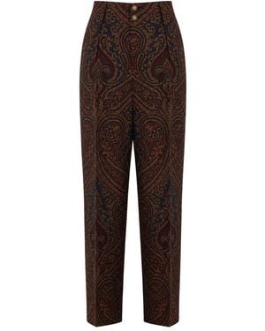 Etro Straight Trousers - Brown