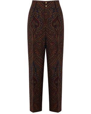 Etro Wide Broeken - Bruin
