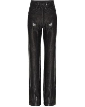 ROTATE BIRGER CHRISTENSEN Schwarze High-Waist-Weitbeinhose