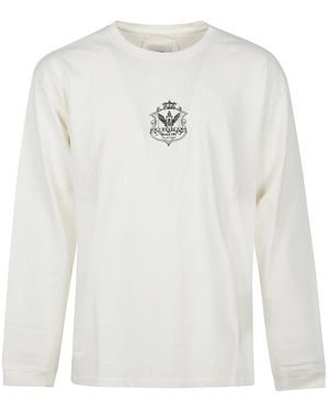 Rhude Grand Cru Crest T-Shirt Met Lange Mouwen - Wit