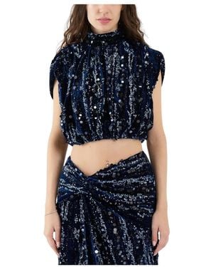 Sabina Musayev Sleeveless Tops - Blue