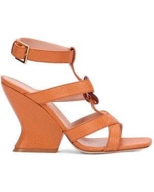 Alberta Ferretti Keilabsatz-Sandalen - Braun