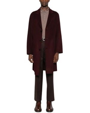 Amaranto Single-Breasted Coats - Red