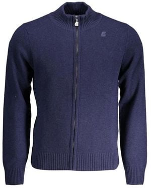 K-Way Blauer Zip-Up Strick-Cardigan