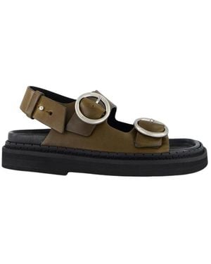 Ami Paris Flat Sandals - Green