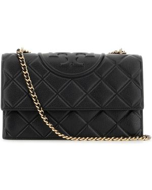 Tory Burch Tassen ,Zwart ,Leer Fleming Convertible Shoulder Bag