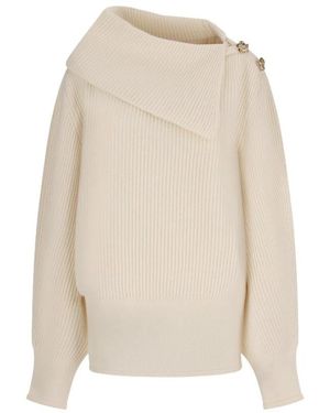 Blumarine Round-Neck Knitwear - Neutro