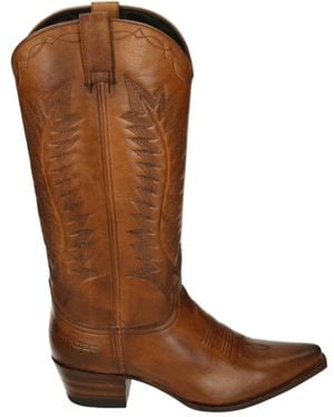 Sendra Western Lederstiefel Cognac Farbe - Braun