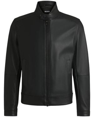 HUGO Leather Jackets - Black