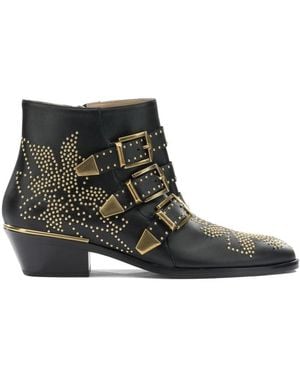 Chloé Cowboy Boots - Black