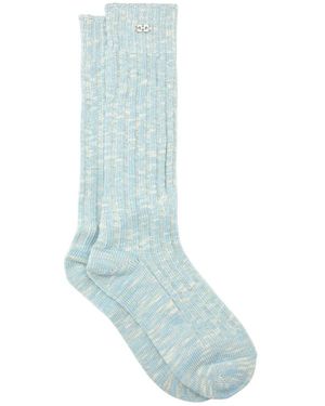 Ganni Chunky cotton socken in icy - Blau