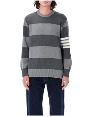Thom Browne Round-Neck Knitwear - Grijs