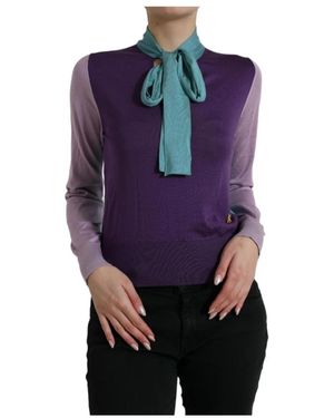 Dolce & Gabbana V-Neck Knitwear - Viola