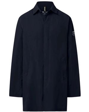 Ecoalf Single-Breasted Coats - Blue