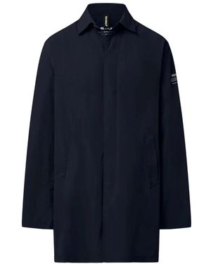 Ecoalf Single-Breasted Coats - Blue