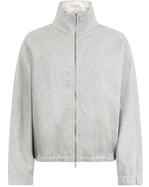 Peserico Melange Sweatshirt Mit Reißverschluss - Grau