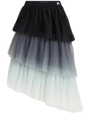 KARL LAGERFELD Asymmetrischer Ombré Tüllrock - Blau