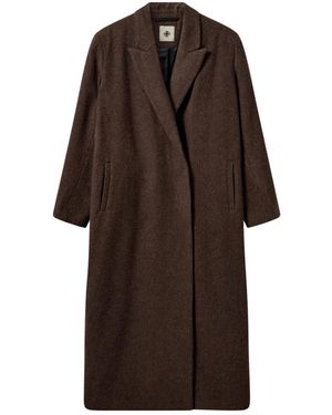 THE GARMENT Eleganter Espresso Wollmantel Lang - Braun