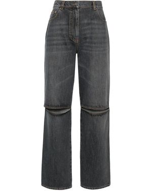 JW Anderson Cut Out Knee Bootcut Jeans - Grijs