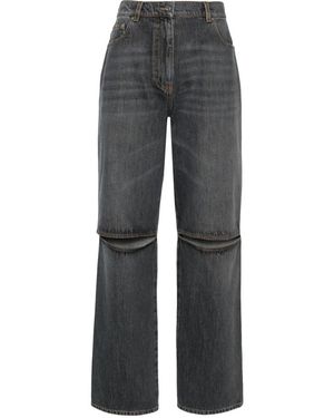 JW Anderson Cut Out Knee Bootcut Jeans - Grijs