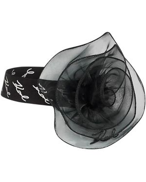 KARL LAGERFELD Accessoires ,Zwart ,Sjaal Van Zijdemix Met Applicatie