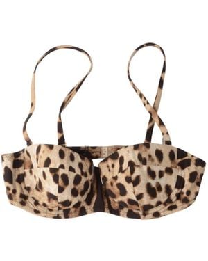 Dolce & Gabbana Badmode ,Veelkleurig ,Dierenprint Bikini - Bruin
