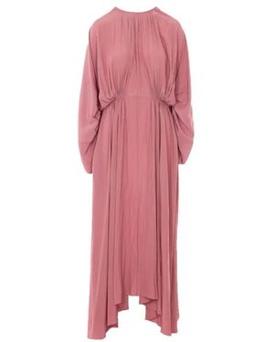 Lanvin Kleedjes ,Roze ,Leer Nauwsluitende Charmeuse Jurk