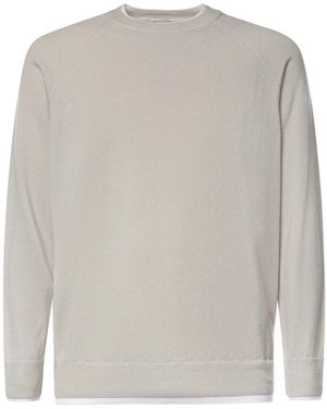Eleventy Mag0N037 Rundhals-Strickpullover - Grau