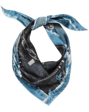 Acne Studios Seidentuch Mit Print - Blau