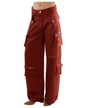 5 PROGRESS Wide Trousers - Rouge