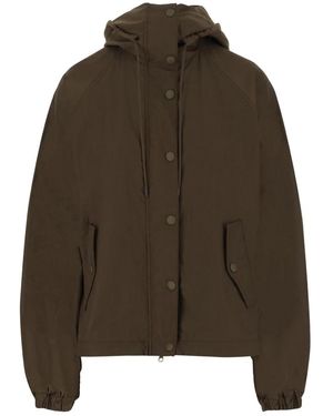 Aspesi Nylon Kapuzenjacke Mit Taschen - Braun