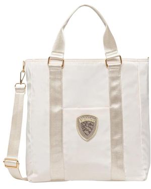 Blauer Tote Bags - Bianco