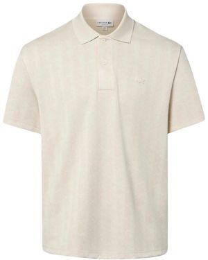 Lacoste Klassisches Poloshirt Aus Jacquard Mit Monogramm - Natur