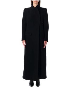 Tom Ford Langer Wollmantel - Schwarz