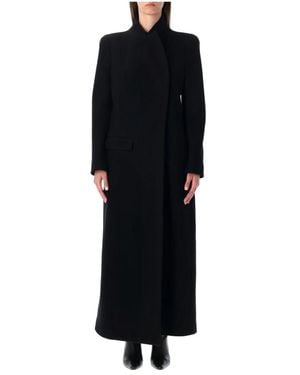 Tom Ford Lange Wollen Jas - Zwart
