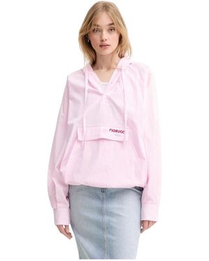 Fiorucci Gingham Logo Hoodie Shirt - Rood