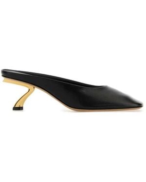 Ferragamo Heeled Mules - Black