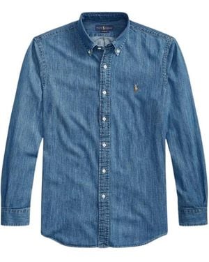 Polo Ralph Lauren Custom Fit Denim Overhemd - Blauw