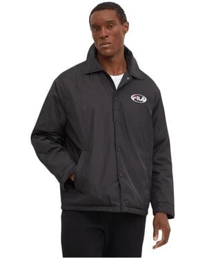 Fila Jassen ,Zwart ,Leer Lenoir Jas