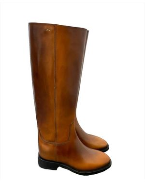 Santoni Leather Boot - Brown